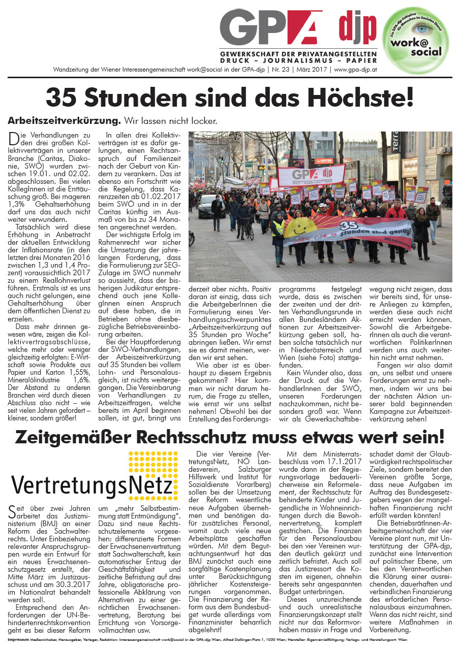 Wandzeitung work@social 23
